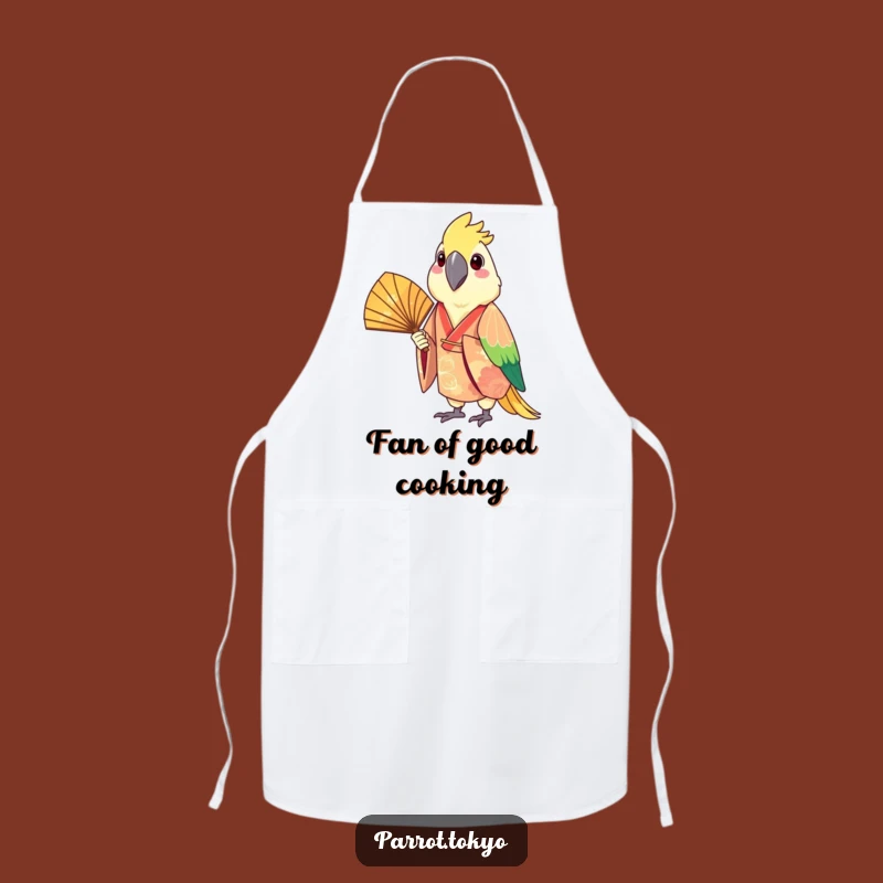 Funny Festive Parrot Kimono Apron - Cheerful Chef Bird Kitchenware