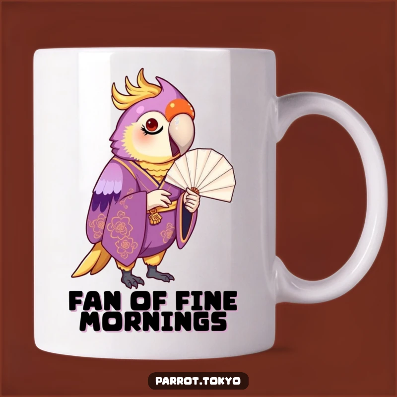 Funny Proud Parrot Kimono Fan Mug - Elegant & Hilarious Gift