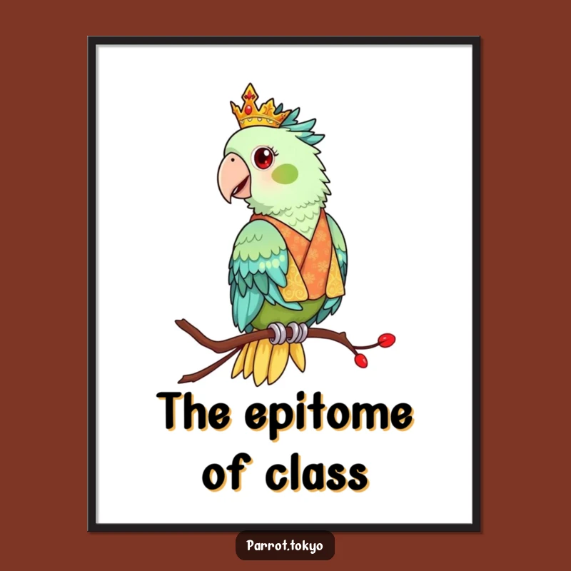 Funny Regal Kimono Parrot Digital Art - Elegant Bird Download