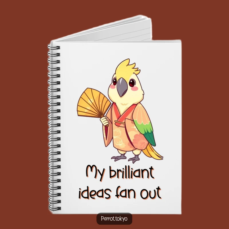 Funny Cheerful Parrot Kimono Notebook - Joyful Bird Journal