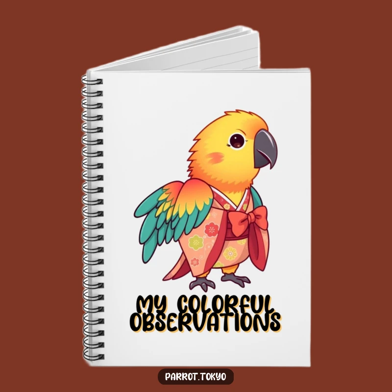 Funny Parrot Kimono Notebook: Jot Down Ideas with Avian Flair