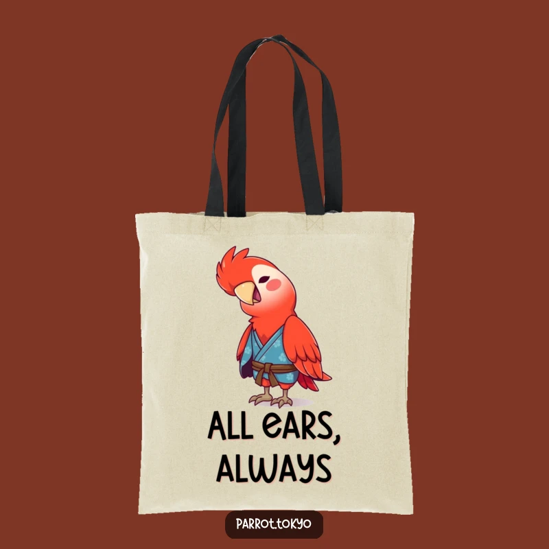Funny Red Parrot Kimono Tote Bag - Chic & Hilarious Everyday Carry